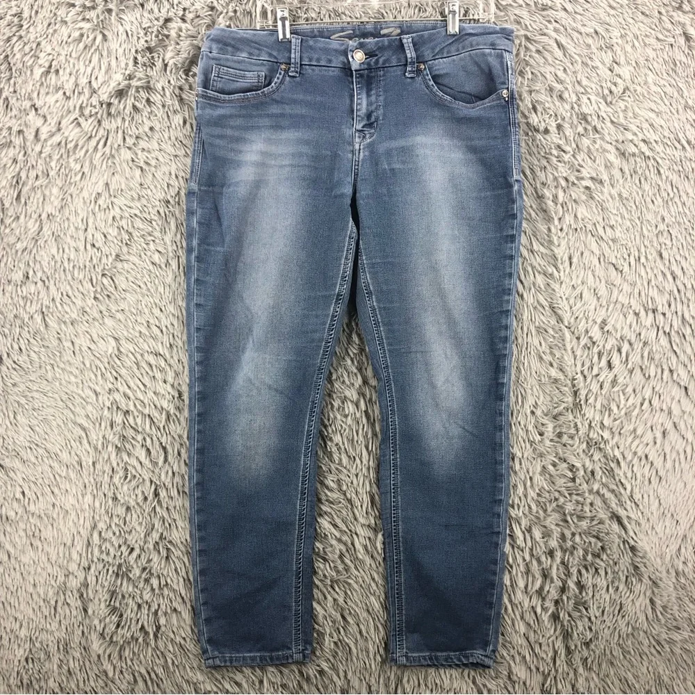 Seven7 Jeans Womens 16 Embellished Skinny Jeans Denim